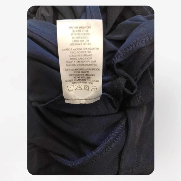 Nina Leonard Blue Short Sleeve Dress Shirt  Size Large - Picture 5 of 8